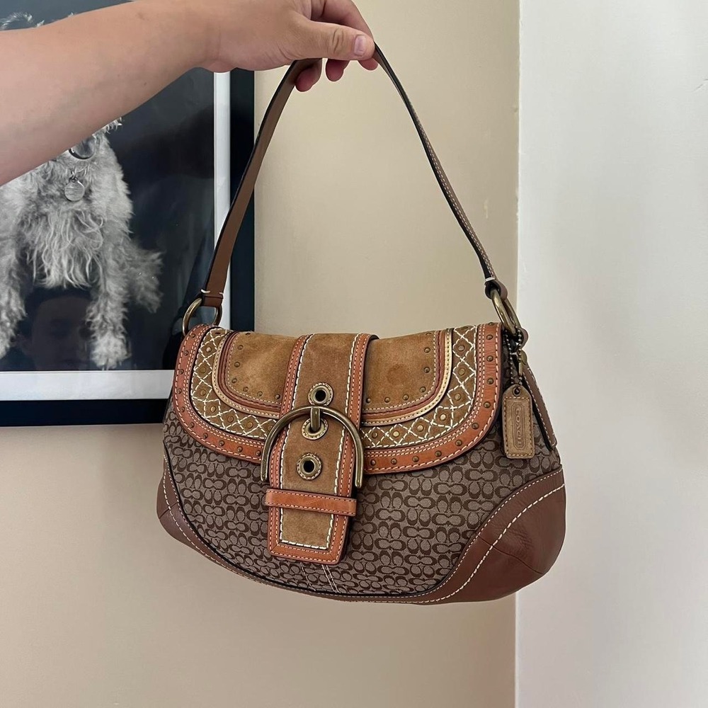 y2k 2000s studded western Coach soho shoulder bag / handbag